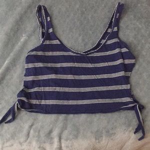 UO - BDG - Striped Tank with Ties Crop Top XS